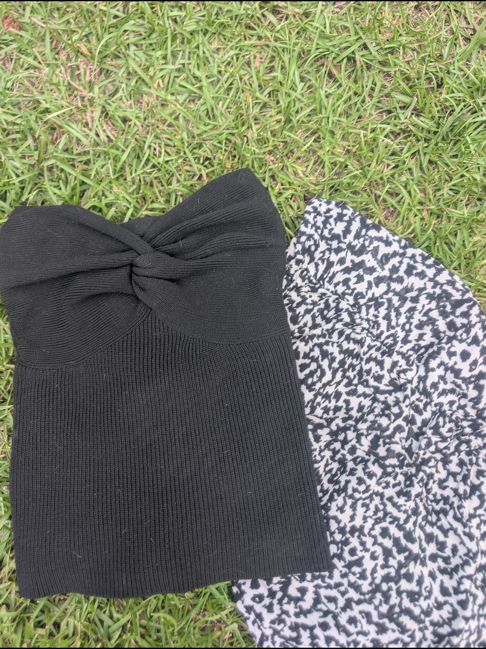 H&M Black and White Patterned Two-Piece Set